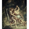 thumbnail image 1 of Jacob Wrestles with the Angel, Eugene Delacroix (1798-1863/French) Poster Print (24 x 36), 1 of 1