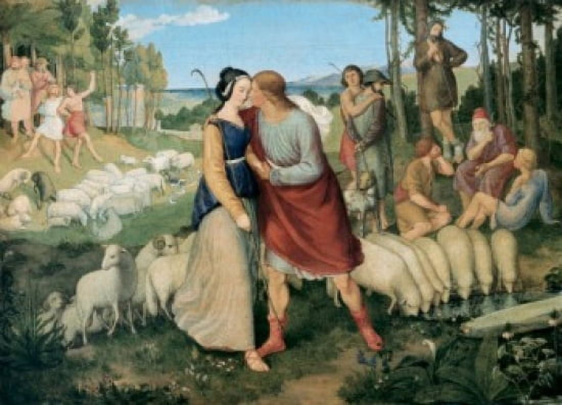 Jacob and Rachel at the Well Erwin Speckter (1806-1835 German) Canvas Art - Erwin Speckter (18 x 24)