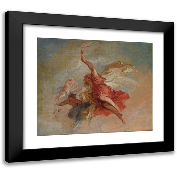 Jacob de Wit 14x12 Black Modern Framed Museum Art Print Titled - Allegory