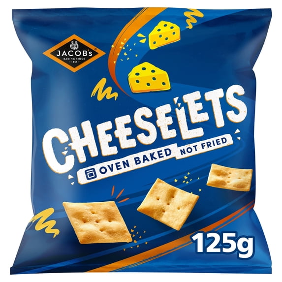 Jacob's Cheeselets Sharing Baked Snacks 125g, Imported from Britain
