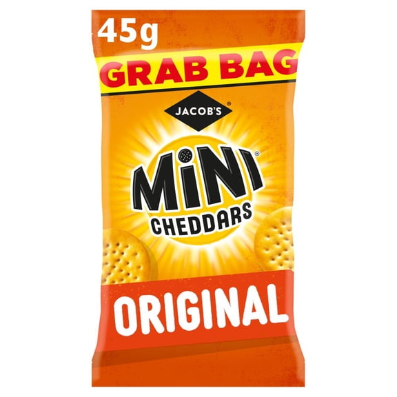 Jacob's Mini Cheddars Original Snacks Grab Bag 45g (pack of 30)