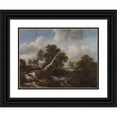 thumbnail image 1 of Jacob van Ruisdael 14x12 Black Ornate Wood Framed Double Matted Museum Art Print Titled: Low Waterfall in a Wooded Landscape with a Dead Beech Tree (C. 1660-70), 1 of 5