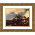 thumbnail image 1 of Jacob van Ruisdael 14x12 Gold Ornate Wood Frame and Double Matted Museum Art Print Titled - Landscape with Dunes (1649), 1 of 4