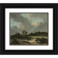 thumbnail image 1 of Jacob van Ruisdael 23x20 Black Ornate Framed Double Matted Museum Art Print Titled: Grainfields (1660s), 1 of 5