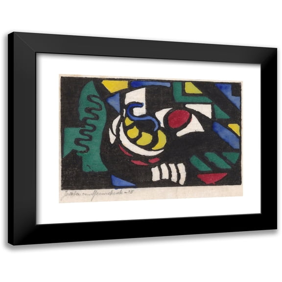 Jacoba van Heemskerck 24x18 Black Modern Framed Museum Art Print Titled - Composition (Still Life) (1914)
