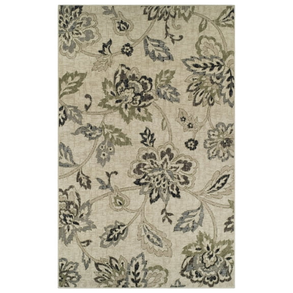 Jacobean Contemporary Floral Indoor Area Rug by Blue Nile Nills - 8' x 10', Multi-Color