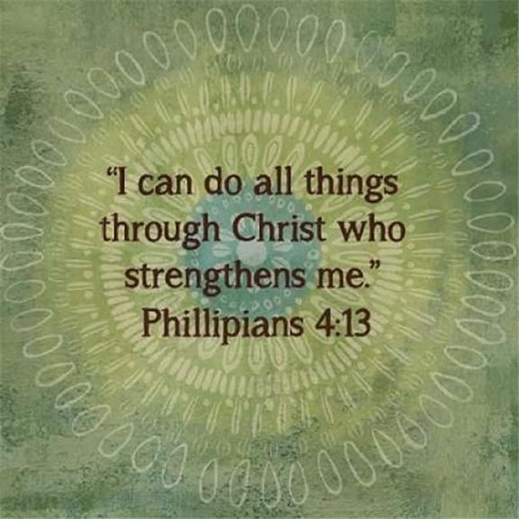 Jacobean Medallion Scripture II Poster Print by Cynthia Coulter - 12 x 12 - Small