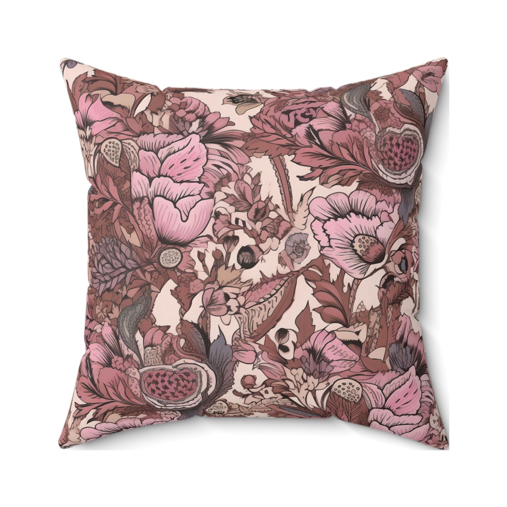 Jacobean Pillow Cover With Pillow Insert