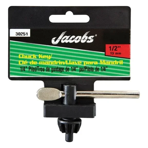 Jacobs 1/2 In. X 1/4 In. K32 Chuck Key T-Handle Steel #30251 Drill Lot #0262