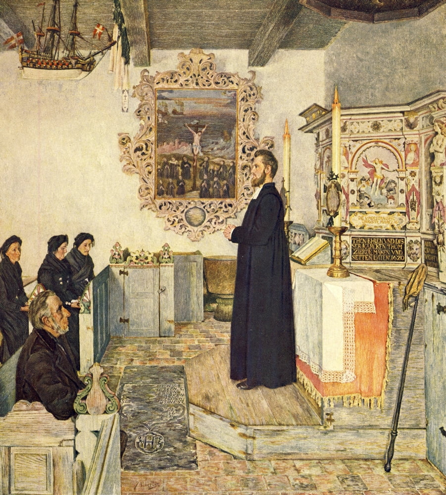 Jacobs Alberts c1910 Confession of the congregation Canvas Art - Jacob Alberts (24 x 36)