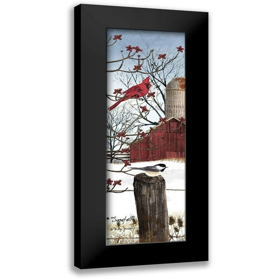 Jacobs, Billy 11x24 Black Modern Framed Museum Art Print Titled - Snowfall