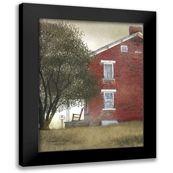 Jacobs, Billy 12x14 Black Modern Framed Museum Art Print Titled - Granddads Rocker