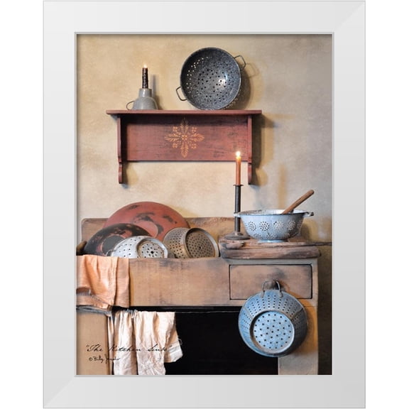 Jacobs, Billy 12x14 White Modern Wood Framed Museum Art Print Titled - The Kitchen Sink