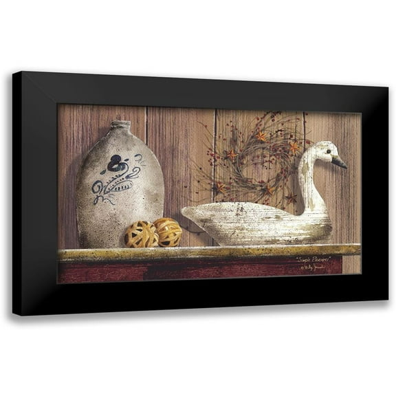 Jacobs, Billy 14x10 Black Modern Framed Museum Art Print Titled - Simple Pleasures