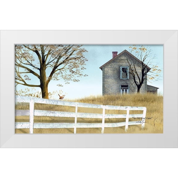 Jacobs, Billy 14x10 White Modern Wood Framed Museum Art Print Titled - Old Grey House