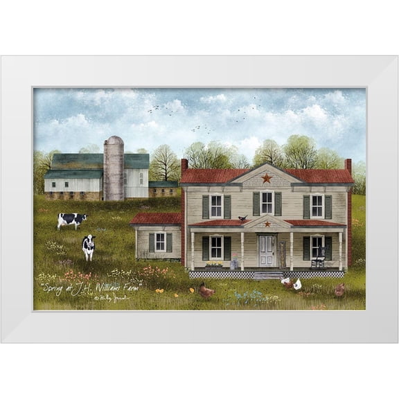 Jacobs, Billy 14x11 White Modern Wood Framed Museum Art Print Titled - Spring at J.H. Williams Farm
