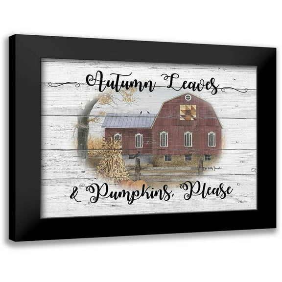 Jacobs, Billy 14x12 Black Modern Framed Museum Art Print Titled - Autumn Leaves