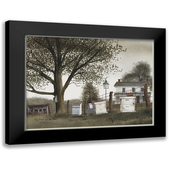 Jacobs, Billy 14x12 Black Modern Framed Museum Art Print Titled - Birds and Bees