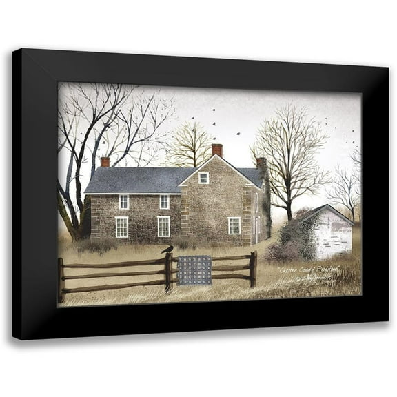 Jacobs, Billy 14x12 Black Modern Framed Museum Art Print Titled - Chester County Fieldstone