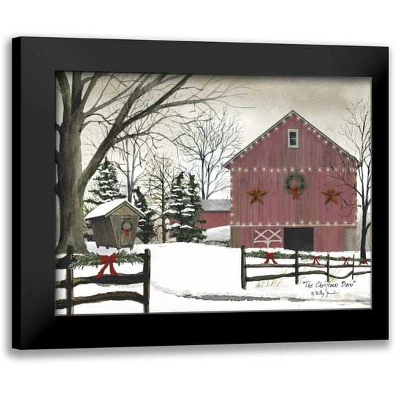Jacobs, Billy 14x12 Black Modern Framed Museum Art Print Titled - Christmas Barn