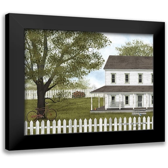 Jacobs, Billy 14x12 Black Modern Framed Museum Art Print Titled - Green, Green Grass of Home