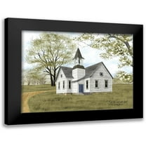 Jacobs, Billy 14x12 Black Modern Framed Museum Art Print Titled - Let Go and Let God
