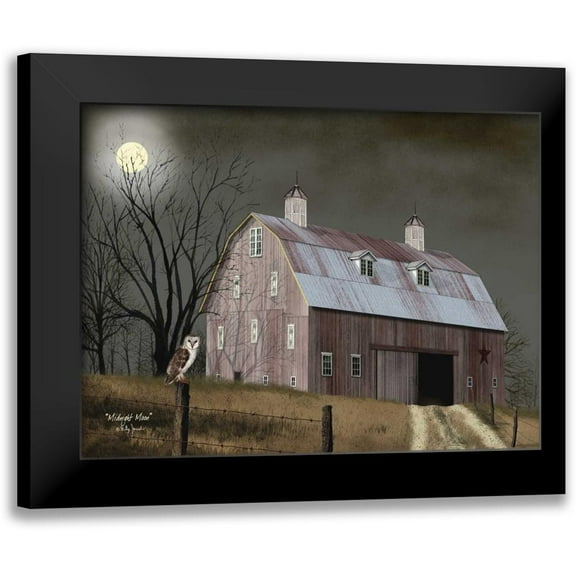Jacobs, Billy 14x12 Black Modern Framed Museum Art Print Titled - Midnight Moon