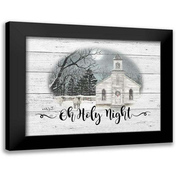 Jacobs, Billy 14x12 Black Modern Framed Museum Art Print Titled - Oh Holy Night