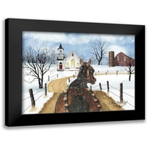 Jacobs, Billy 14x12 Black Modern Framed Museum Art Print Titled - Sleigh Bells Ring
