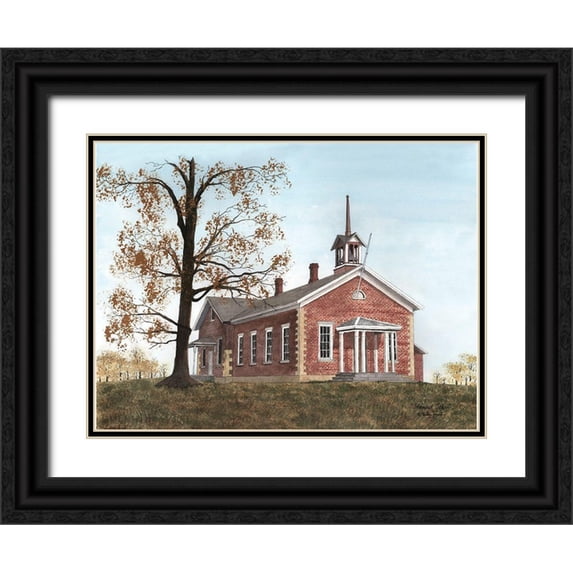 Jacobs, Billy 14x12 Black Ornate Wood Framed with Double Matting Museum Art Print Titled - Stanwood School