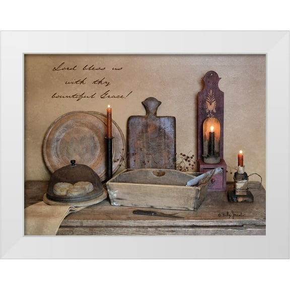 Jacobs, Billy 14x12 White Modern Wood Framed Museum Art Print Titled - Bountiful Grace