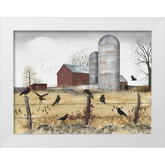 Jacobs, Billy 14x12 White Modern Wood Framed Museum Art Print Titled - Fall Gathering
