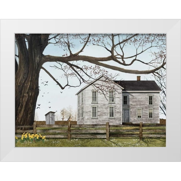 Jacobs, Billy 14x12 White Modern Wood Framed Museum Art Print Titled - Spring Morning House