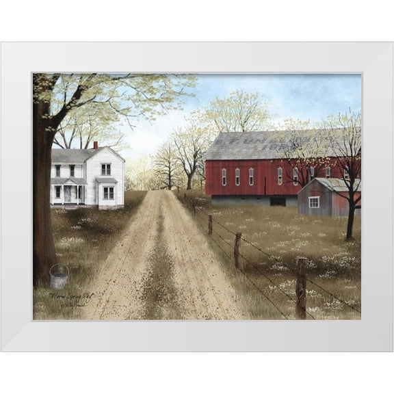 Jacobs, Billy 14x12 White Modern Wood Framed Museum Art Print Titled - Warm Spring Day