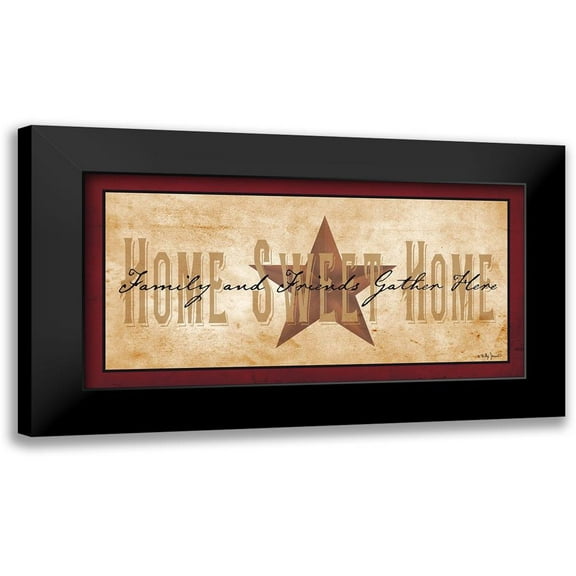 Jacobs, Billy 14x9 Black Modern Framed Museum Art Print Titled - Home Sweet Home