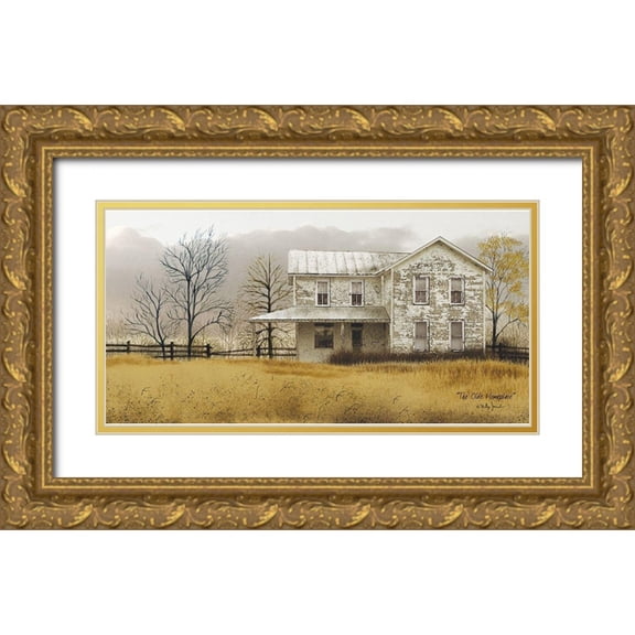 Jacobs, Billy 14x9 Gold Ornate Wood Framed with Double Matting Museum Art Print Titled - Old Homeplace