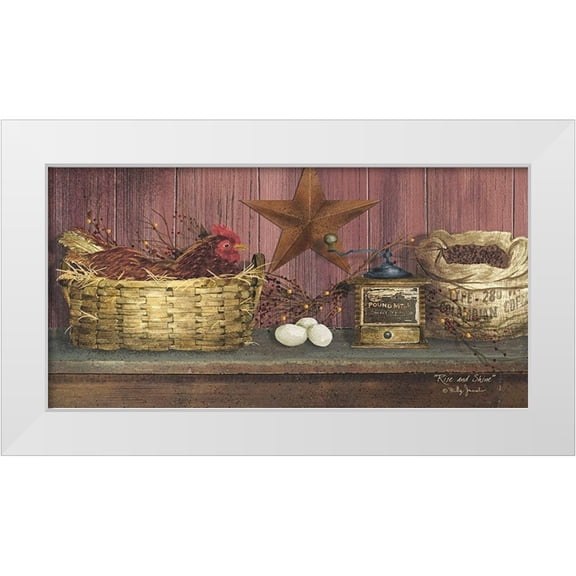Jacobs, Billy 14x9 White Modern Wood Framed Museum Art Print Titled - Rise and Shine