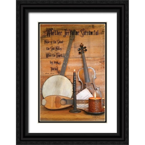 Jacobs, Billy 17x24 Black Ornate Wood Framed with Double Matting Museum Art Print Titled - Music