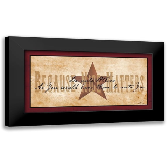 Jacobs, Billy 18x11 Black Modern Framed Museum Art Print Titled - Because Nice Matters