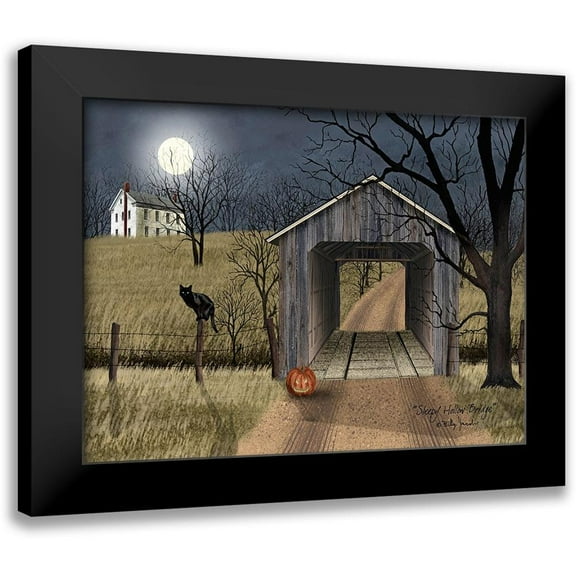 Jacobs, Billy 18x15 Black Modern Framed Museum Art Print Titled - Sleepy Hollow Bridge