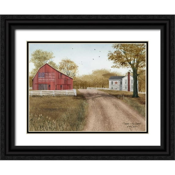 Jacobs, Billy 18x15 Black Ornate Wood Framed with Double Matting Museum Art Print Titled - Summer in the Country