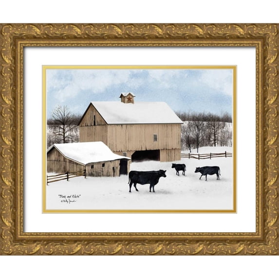 Jacobs, Billy 18x15 Gold Ornate Wood Framed with Double Matting Museum Art Print Titled - Black and White