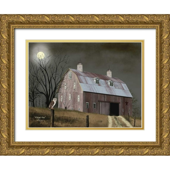 Jacobs, Billy 18x15 Gold Ornate Wood Framed with Double Matting Museum Art Print Titled - Midnight Moon