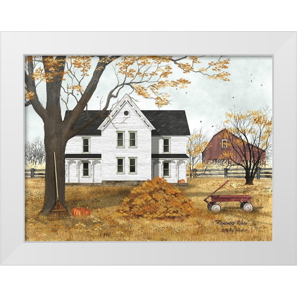 Remember When 18x15 White Modern Wood Framed Canvas Art