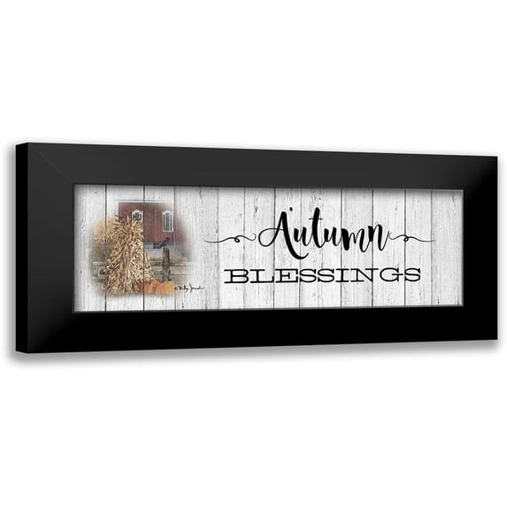 Jacobs, Billy 24x11 Black Modern Framed Museum Art Print Titled - Autumn Blessings