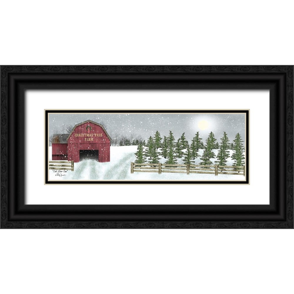 Jacobs, Billy 24x11 Black Ornate Wood Framed with Double Matting Museum