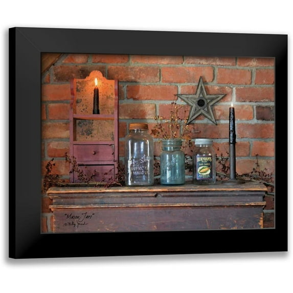 Jacobs, Billy 24x19 Black Modern Framed Museum Art Print Titled - Mason Jars