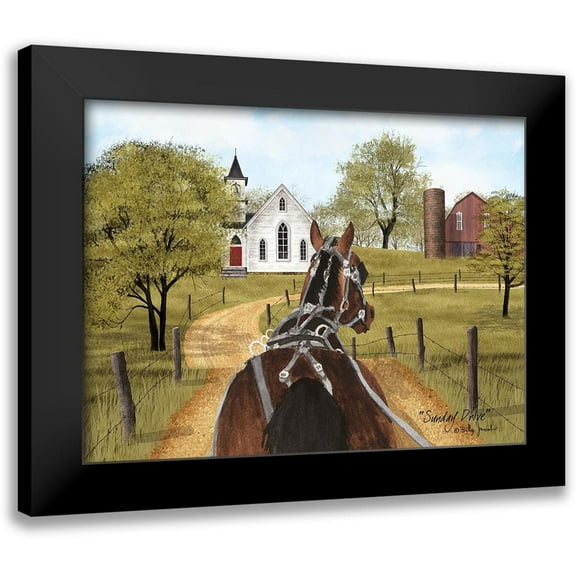 Jacobs, Billy 24x19 Black Modern Framed Museum Art Print Titled - Sunday Drive