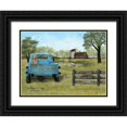 thumbnail image 1 of Jacobs, Billy 24x19 Black Ornate Wood Framed with Double Matting Museum Art Print Titled - Id Rather be Fishing, 1 of 4