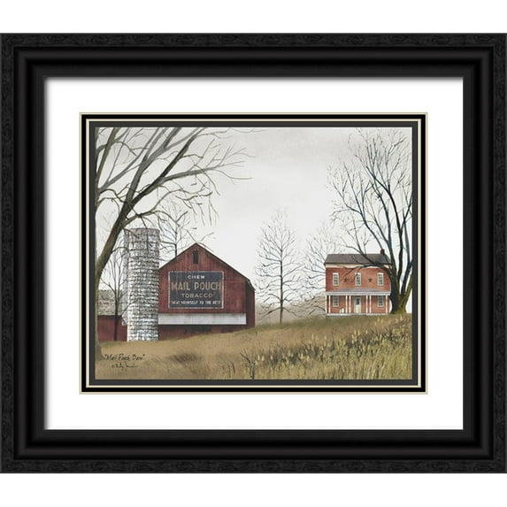 Jacobs, Billy 31x26 Black Ornate Wood Framed with Double Matting Museum Art Print Titled - Mail Pouch Barn